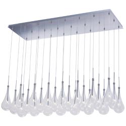 ET2 Larmes 51 1/2" LED 24-Light Modern Glass Linear Pendant