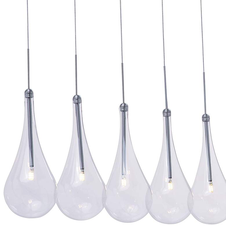 Image 2 ET2 Larmes 58" Wide 9-Light Chrome LED Island Pendant Light more views