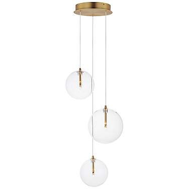 ET2 Lighting Global 11 1/2" Clear Glass LED Multi-Light Pendant