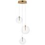 1_ET2 Lighting Global 11 1/2" Clear Glass LED Multi-Light Pendant