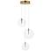 ET2 Lighting Global 11 1/2" Clear Glass LED Multi-Light Pendant
