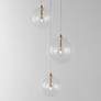 3_ET2 Lighting Global 11 1/2" Clear Glass LED Multi-Light Pendant more views