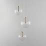 4_ET2 Lighting Global 11 1/2" Clear Glass LED Multi-Light Pendant more views