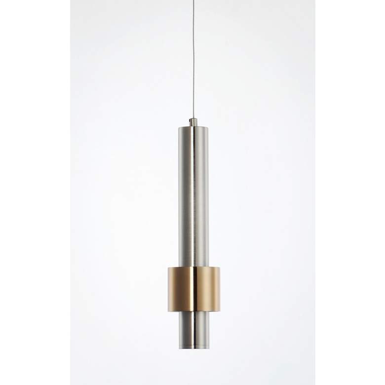 Image 3 ET2 Lighting Reveal 3" Satin Nickel Satin Brass LED Mini Pendant Light more views