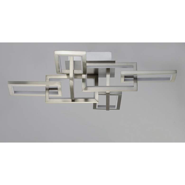 Image 3 ET2 Link 29 1/4" Wide Satin Nickel 8-Light LED Ceiling Light more views