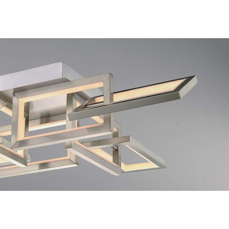 Image 4 ET2 Link 29 1/4" Wide Satin Nickel 8-Light LED Ceiling Light more views