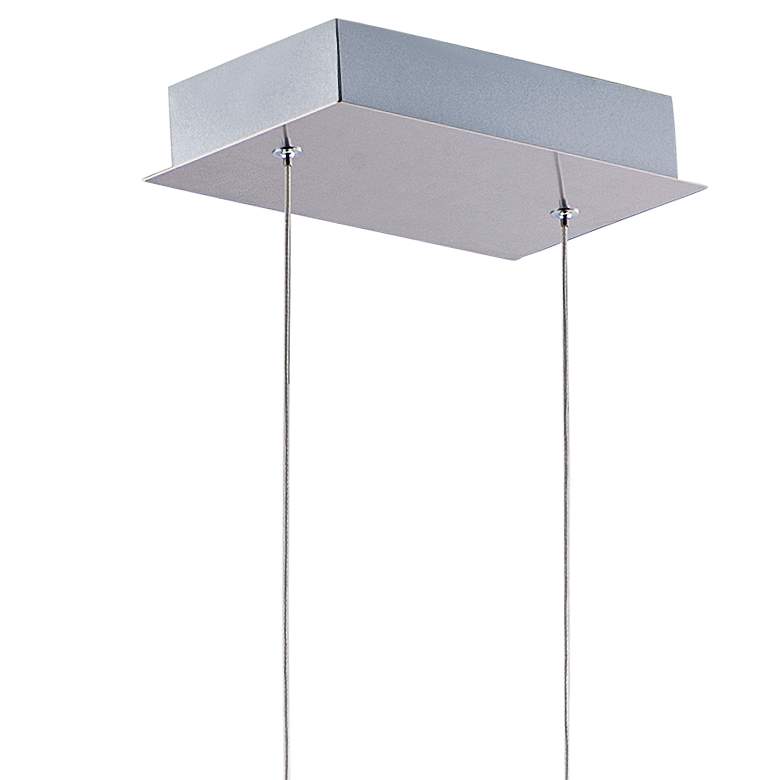 Image 3 ET2 Link 42 inch Wide 3-Light Satin Nickel LED Modern Island Pendant Light more views