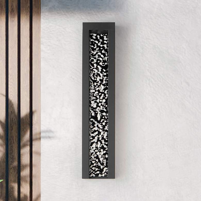 Image 6 ET2 Liquid 30" High Black LED Outdoor Wall Light more views