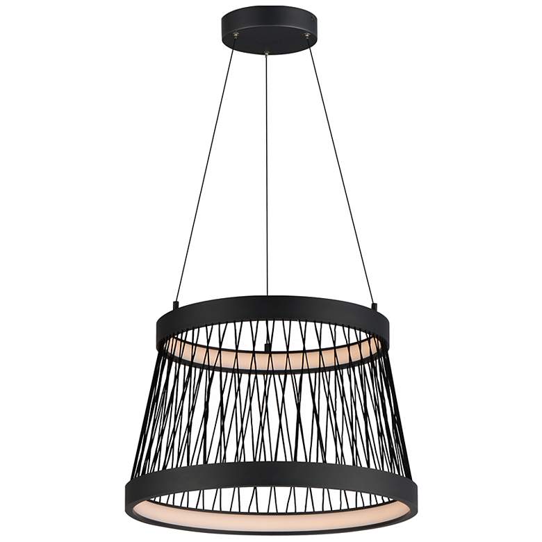 Image 1 ET2 Loom 20" Black LED Pendant