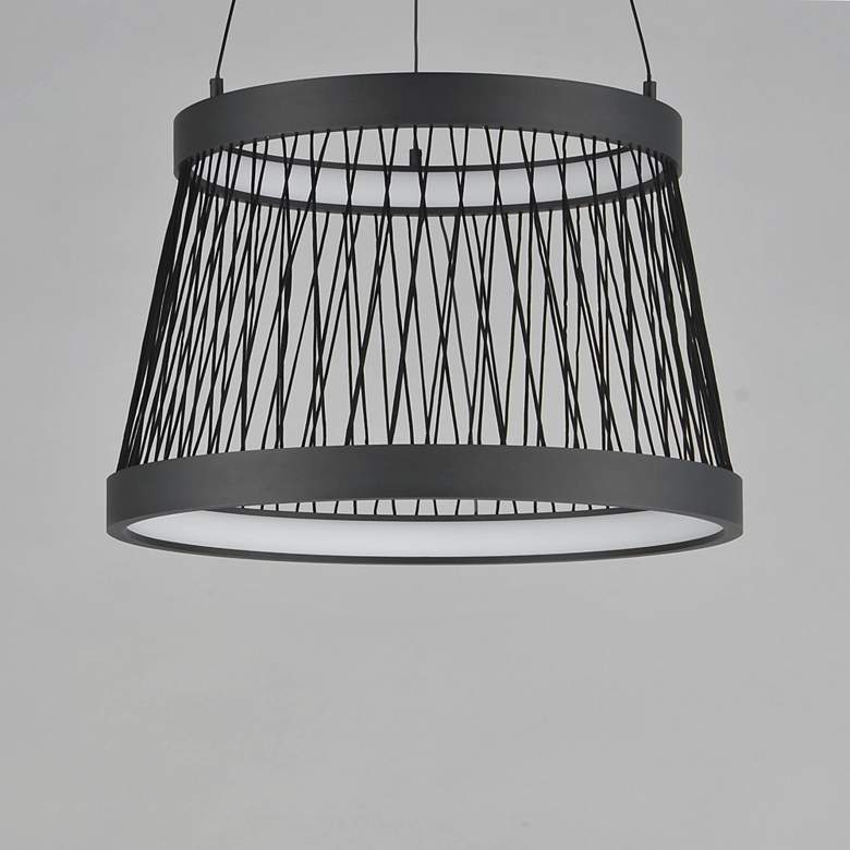 Image 2 ET2 Loom 20" Black LED Pendant more views