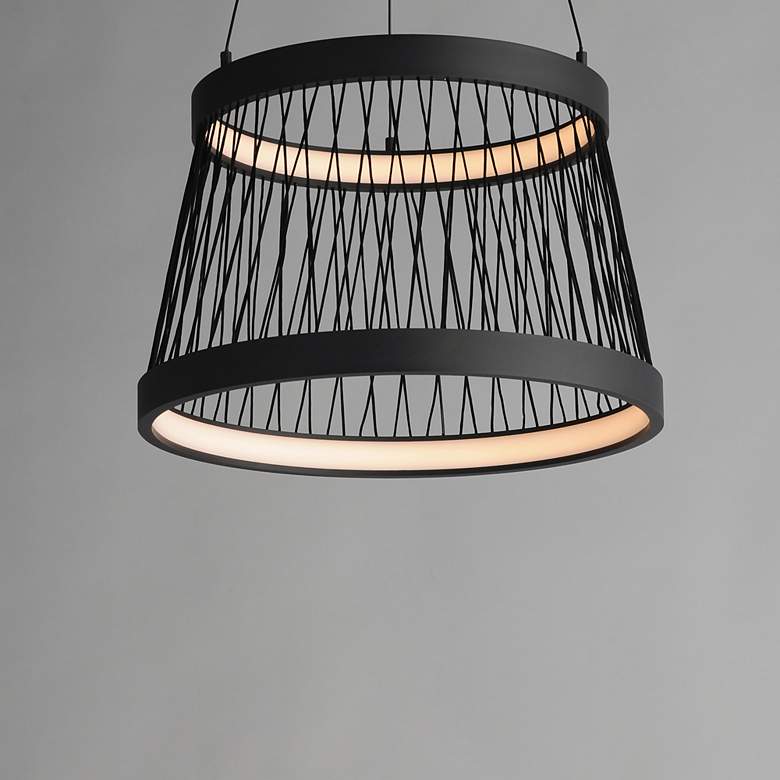 Image 3 ET2 Loom 20" Black LED Pendant more views
