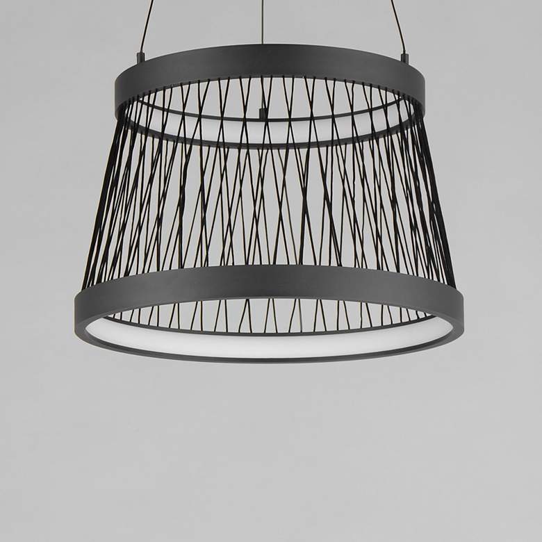 Image 4 ET2 Loom 20" Black LED Pendant more views