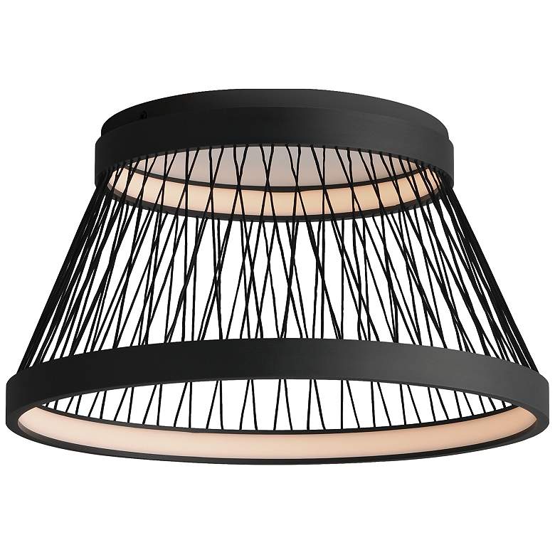 Image 1 ET2 Loom 23" Black LED Flush Mount