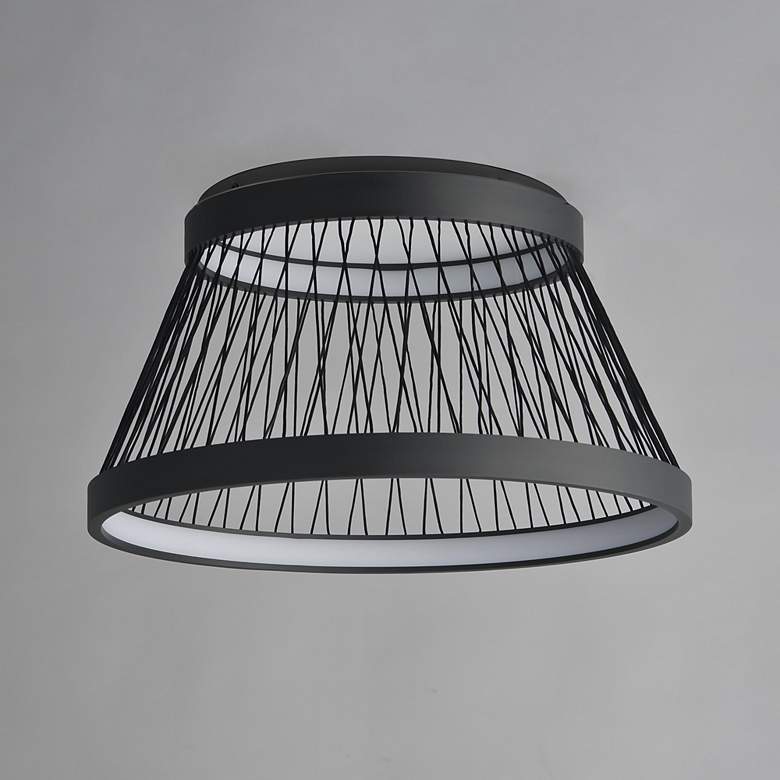 Image 2 ET2 Loom 23" Black LED Flush Mount more views