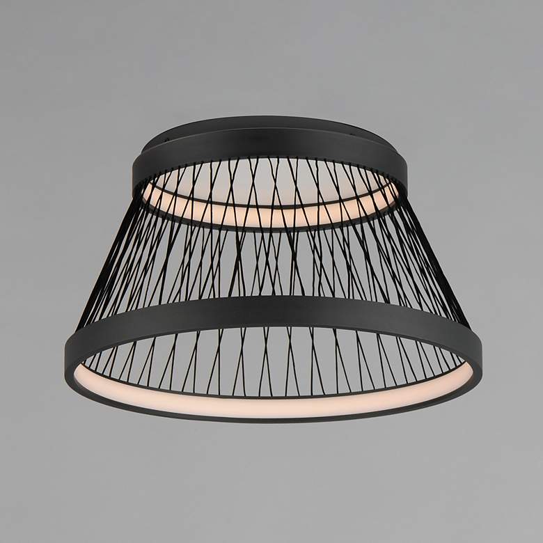 Image 3 ET2 Loom 23" Black LED Flush Mount more views