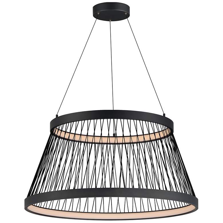 Image 1 ET2 Loom 31 1/2" Wide Black Large LED Pendant