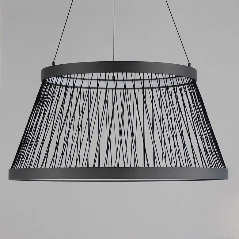 Image 2 ET2 Loom 31 1/2" Wide Black Large LED Pendant more views