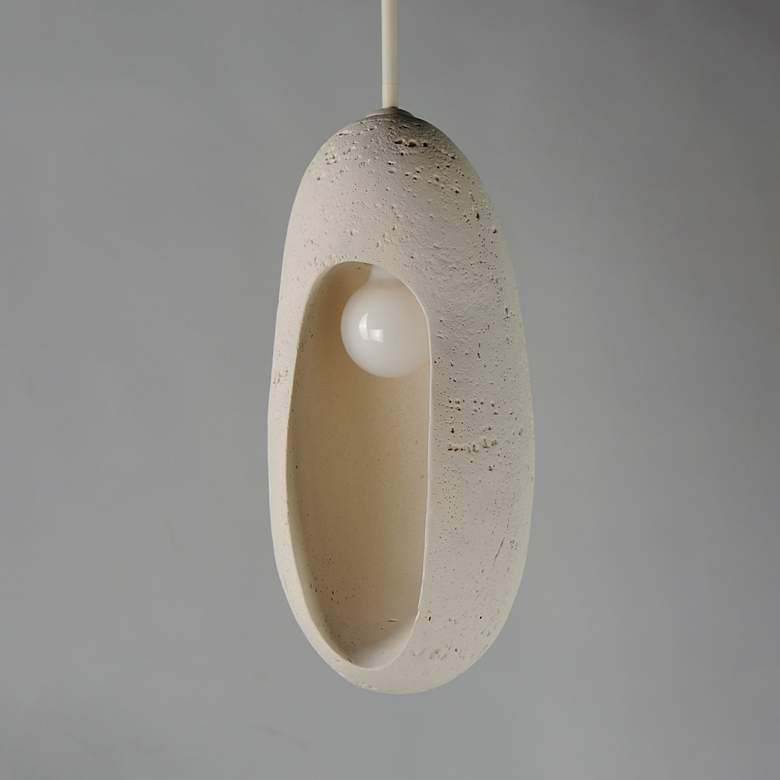 Image 2 ET2 Luna 8 1/4" Wide Chaulk White Elongated LED Pendant more views