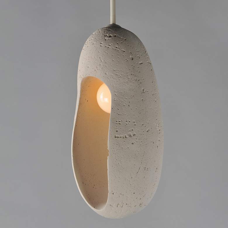 Image 4 ET2 Luna 8 1/4" Wide Chaulk White Elongated LED Pendant more views
