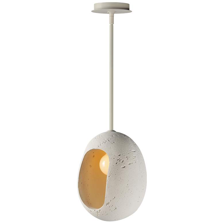 Image 1 ET2 Luna 9 1/2" Wide Chaulk White Small LED Pendant