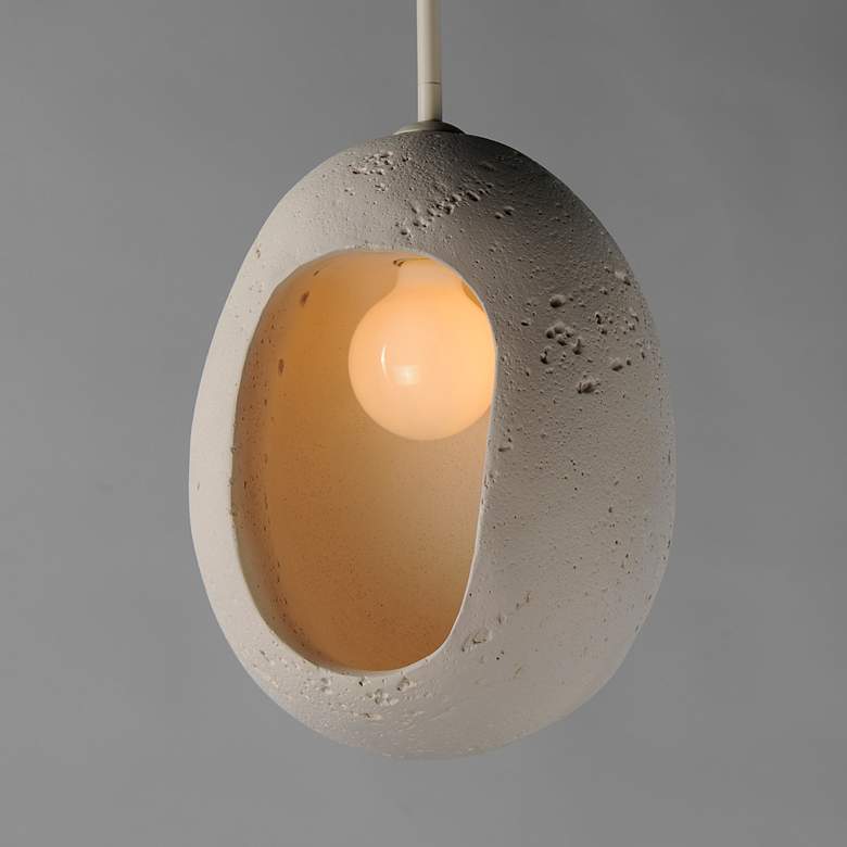 Image 4 ET2 Luna 9 1/2" Wide Chaulk White Small LED Pendant more views