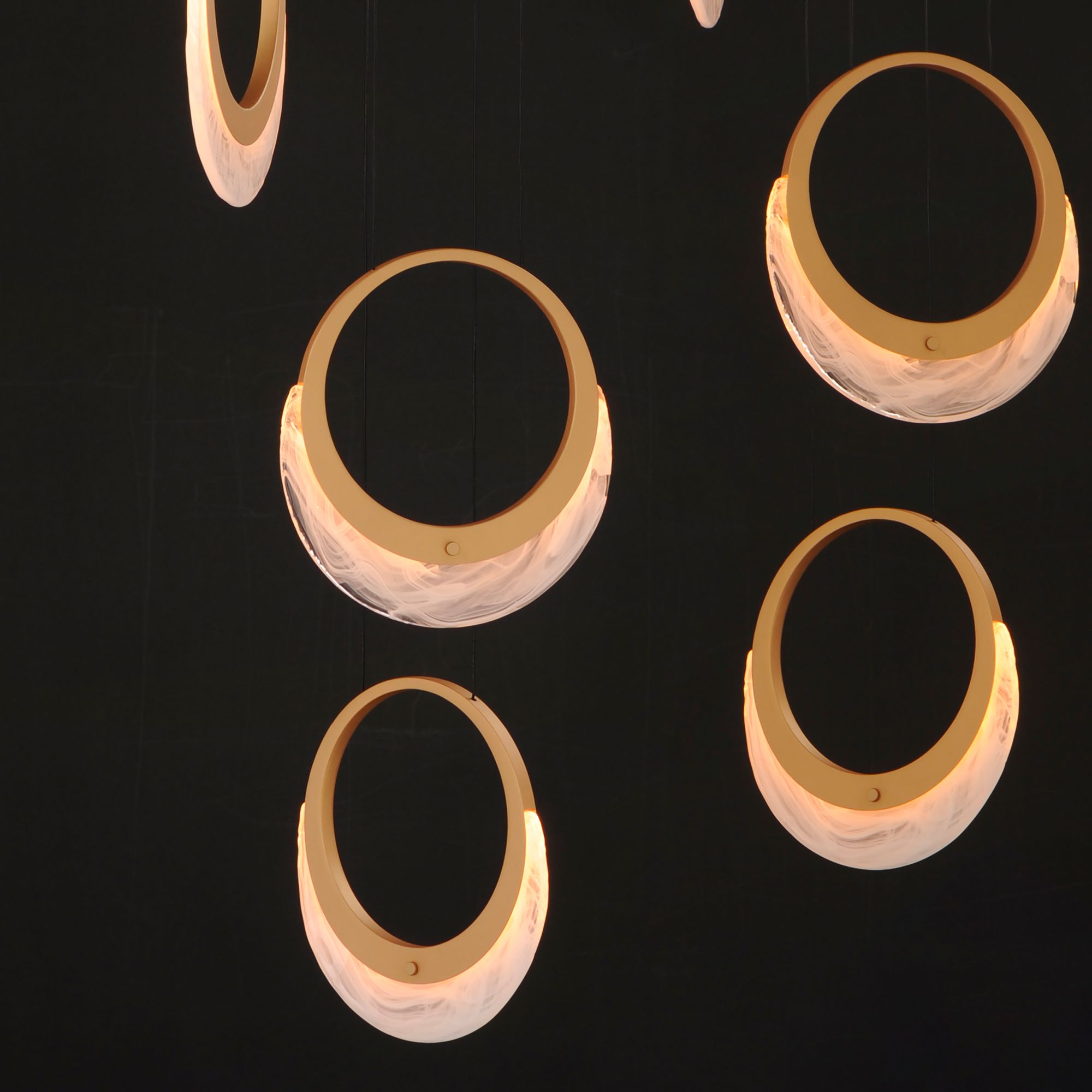 Image 5 ET2 Lyra 20" Wide Gold 6-Light LED Pendant more views