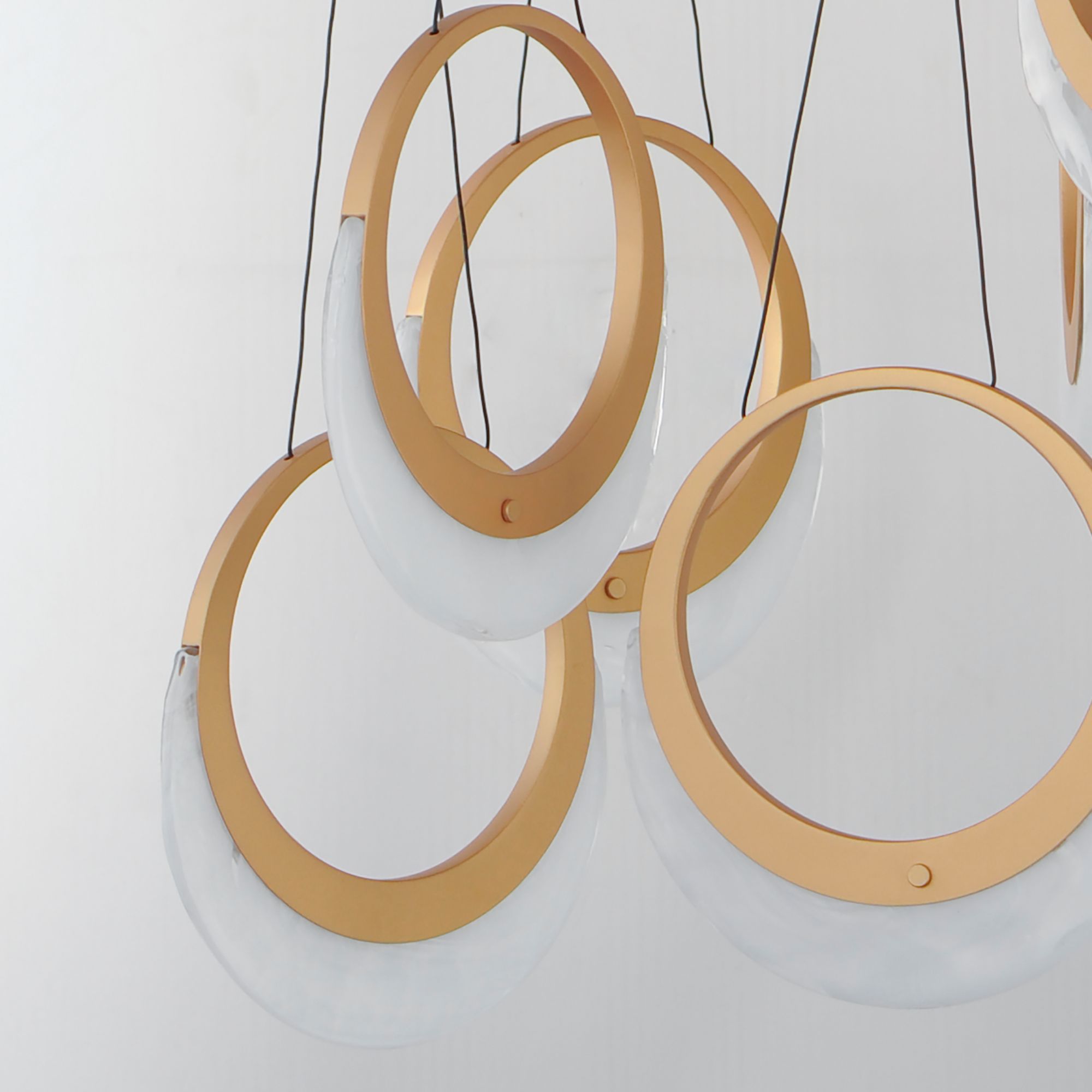 Image 6 ET2 Lyra 20" Wide Gold 6-Light LED Pendant more views