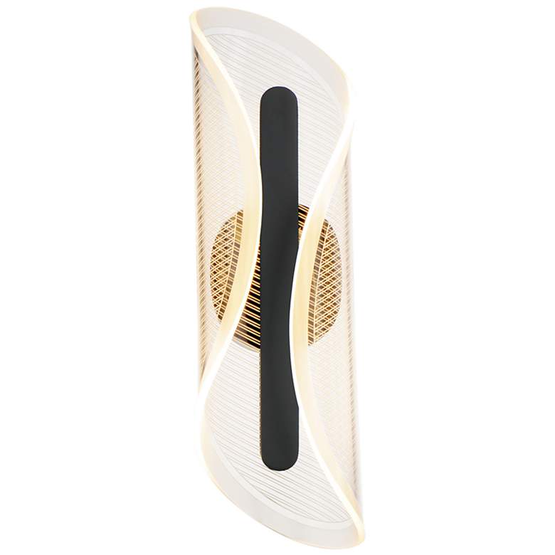 Image 1 ET2 Manta 16 1/2" High Black ADA LED Wall Sconce