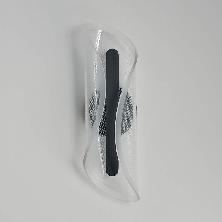 Image 2 ET2 Manta 16 1/2" High Black ADA LED Wall Sconce more views