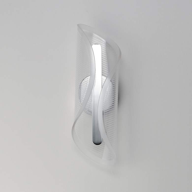 Image 2 ET2 Manta 17" High Polished Chrome LED Wall Sconce more views