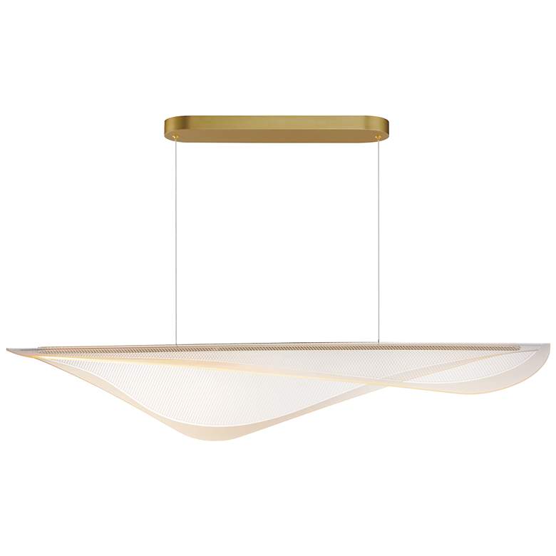 Image 1 ET2 Manta 47" Wide Gold LED Linear Pendant