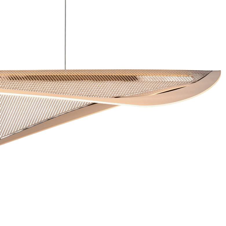 Image 2 ET2 Manta 47" Wide Gold LED Linear Pendant more views