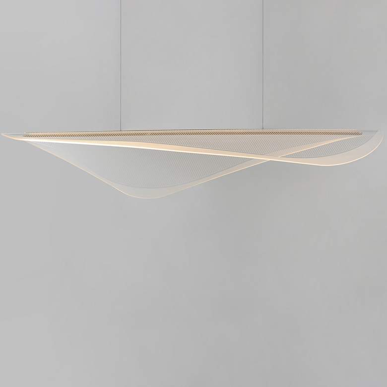 Image 3 ET2 Manta 47" Wide Gold LED Linear Pendant more views