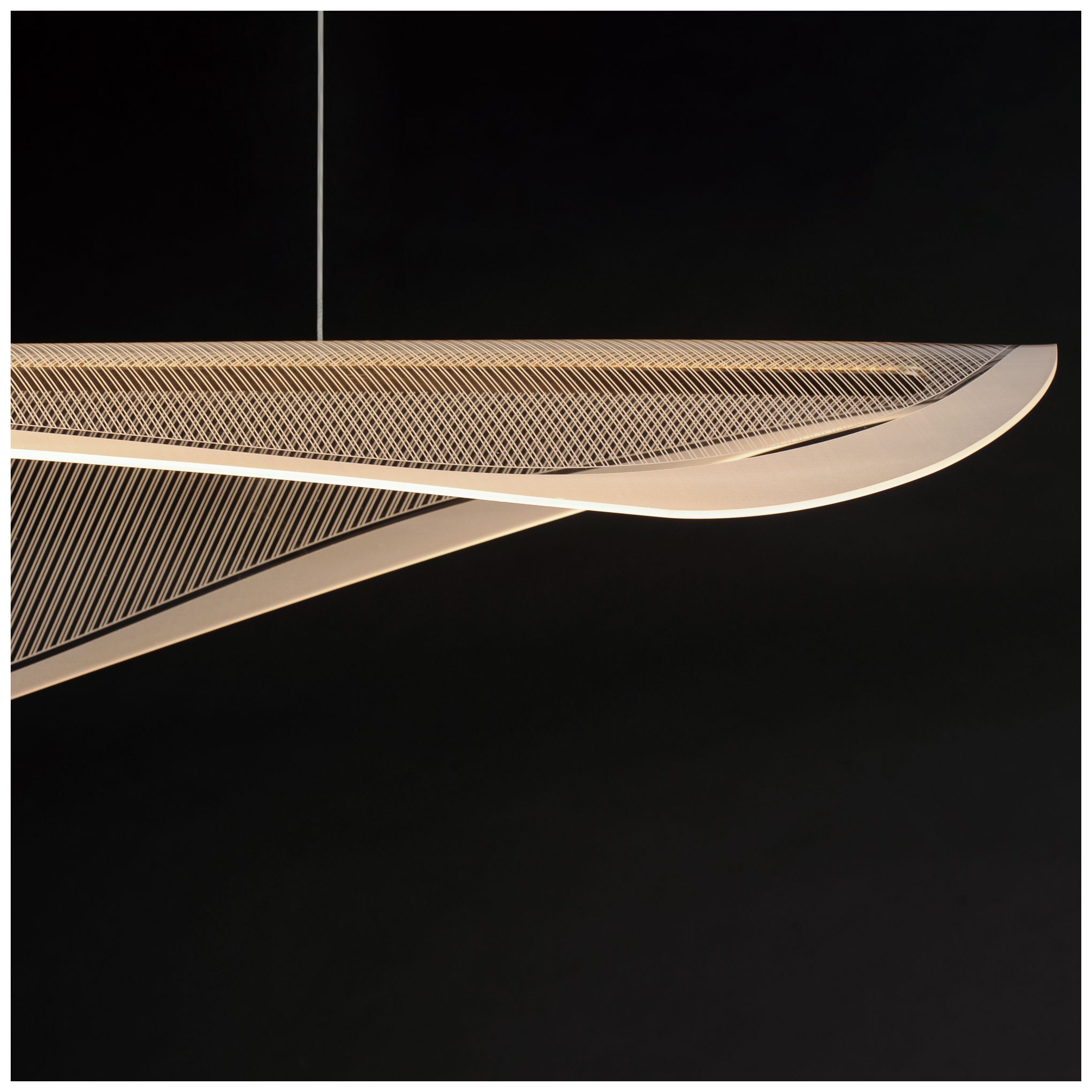 Image 7 ET2 Manta 47" Wide Gold LED Linear Pendant more views