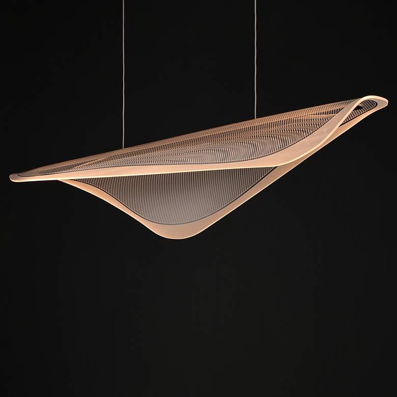 Image 3 ET2 Manta 47" Polished Chrome LED Linear Pendant more views
