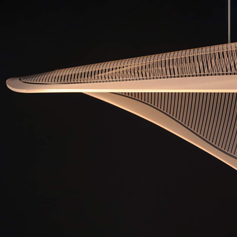 Image 4 ET2 Manta 47" Polished Chrome LED Linear Pendant more views