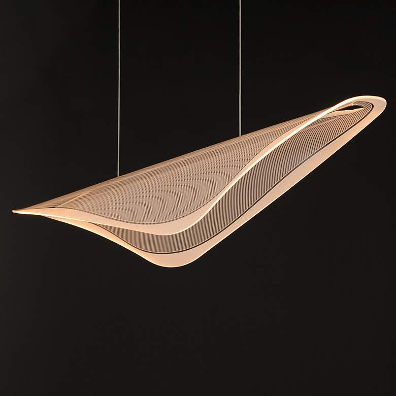 Image 4 ET2 Manta 59" Wide Polished Chrome LED Linear Pendant more views