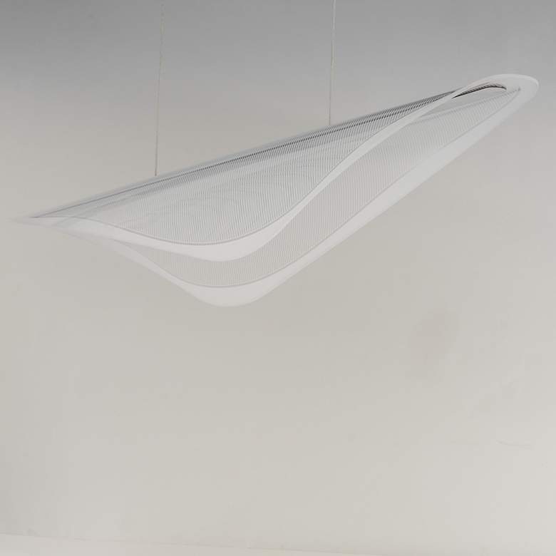Image 3 ET2 Manta 59" Polished Chrome LED Linear Pendant more views