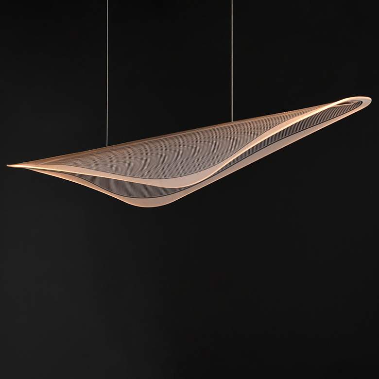 Image 3 ET2 Manta 70" Polished Chrome LED Linear Pendant more views