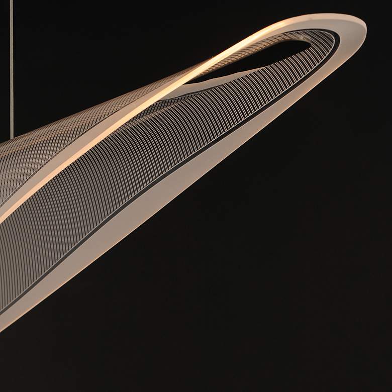 Image 4 ET2 Manta 70" Polished Chrome LED Linear Pendant more views