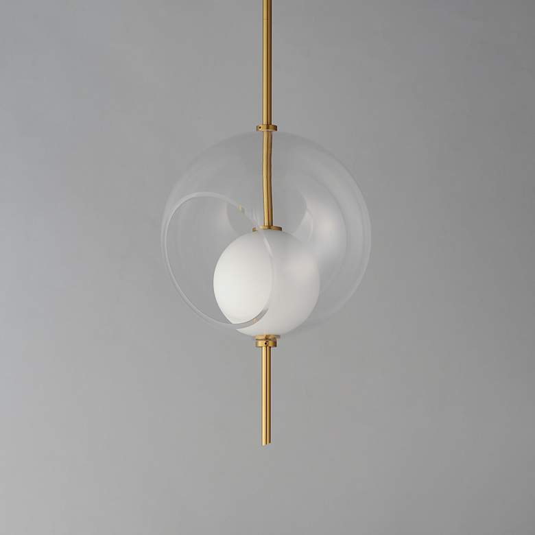 Image 3 ET2 Martini 11 3/4"W Natural Aged Brass LED Pendant Light more views