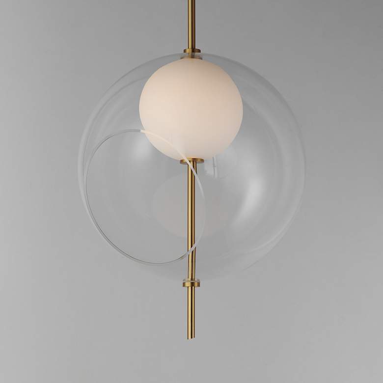 Image 2 ET2 Martini 15 3/4"W Natural Aged Brass LED Pendant Light more views