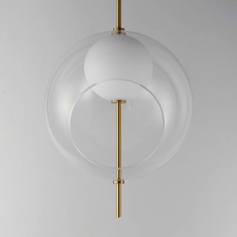 Image 3 ET2 Martini 15 3/4"W Natural Aged Brass LED Pendant Light more views