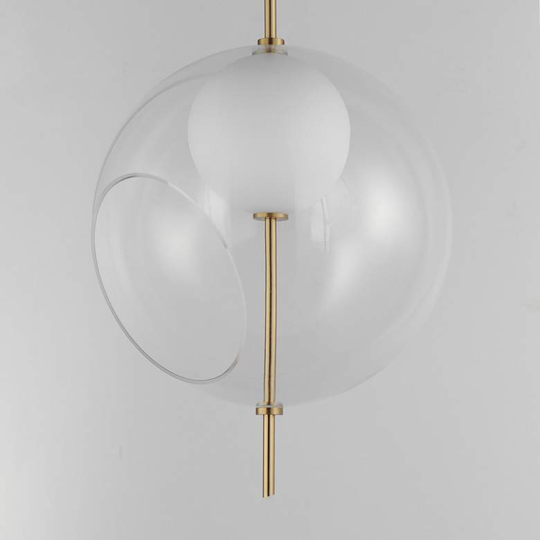 Image 4 ET2 Martini 15 3/4"W Natural Aged Brass LED Pendant Light more views