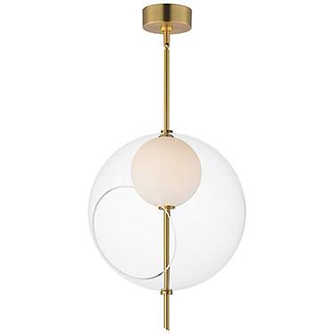 ET2 Martini 15 3/4"W Natural Aged Brass LED Pendant Light