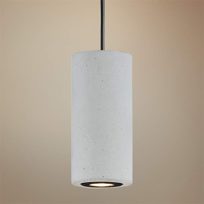 Image 1 ET2 Micro 1 3/4" Wide Gray Cement LED Mini Pendant Light