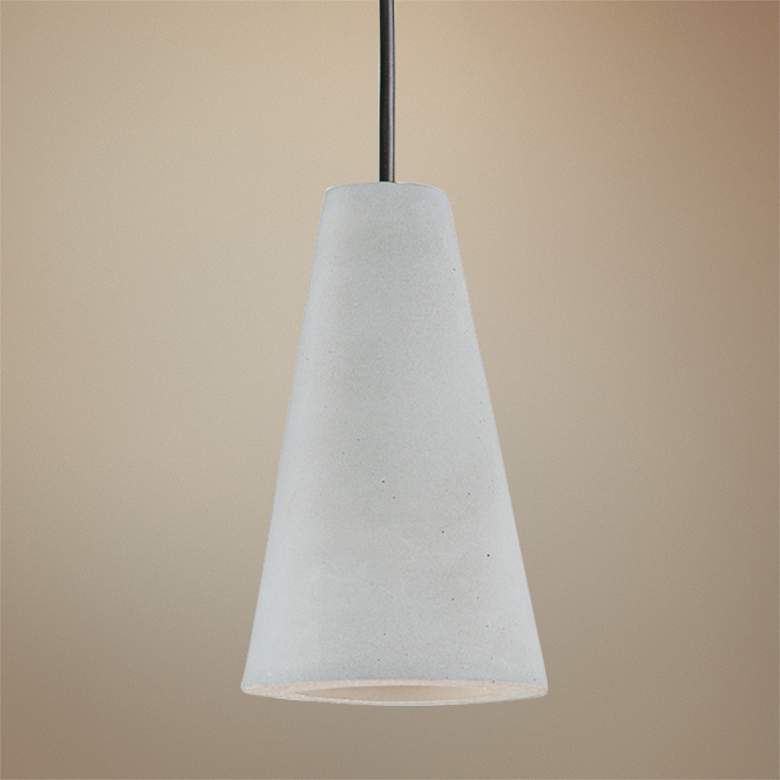 Image 1 ET2 Micro 2 1/4" Wide Gray Cement LED Mini Pendant Light