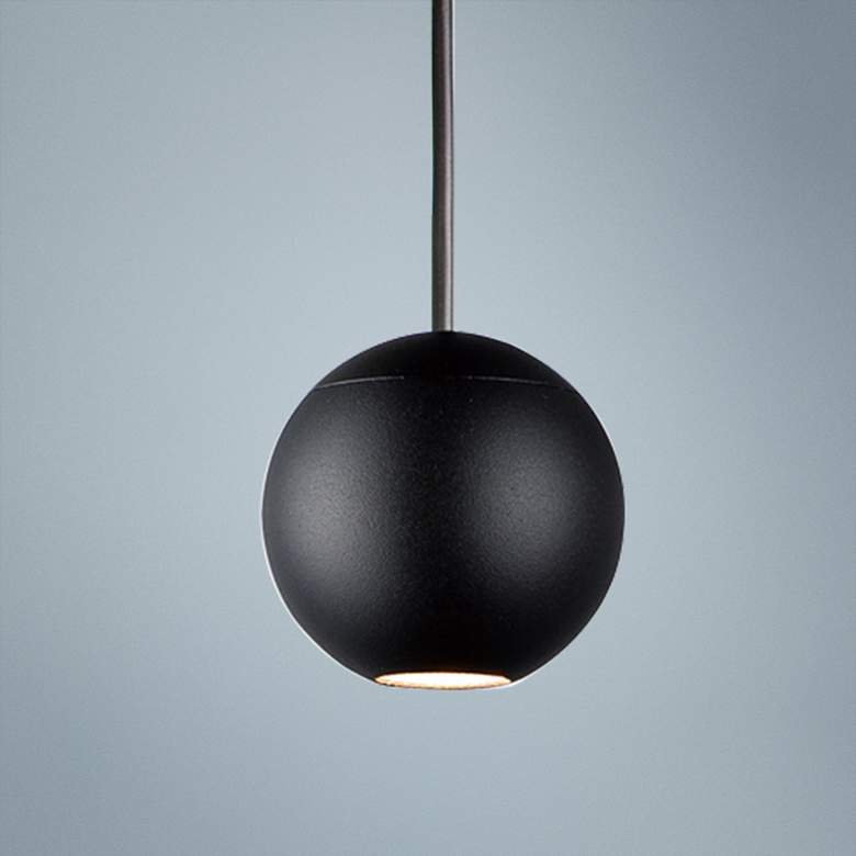 Image 1 ET2 Micro 2" Wide Black Orb LED Mini Pendant Light