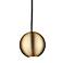 ET2 Micro 2" Wide Satin Brass Orb LED Mini Pendant Light