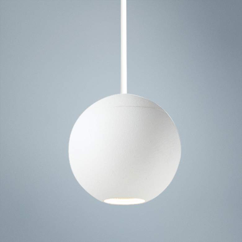 Image 1 ET2 Micro 2 inch Wide White Orb LED Mini Pendant Light